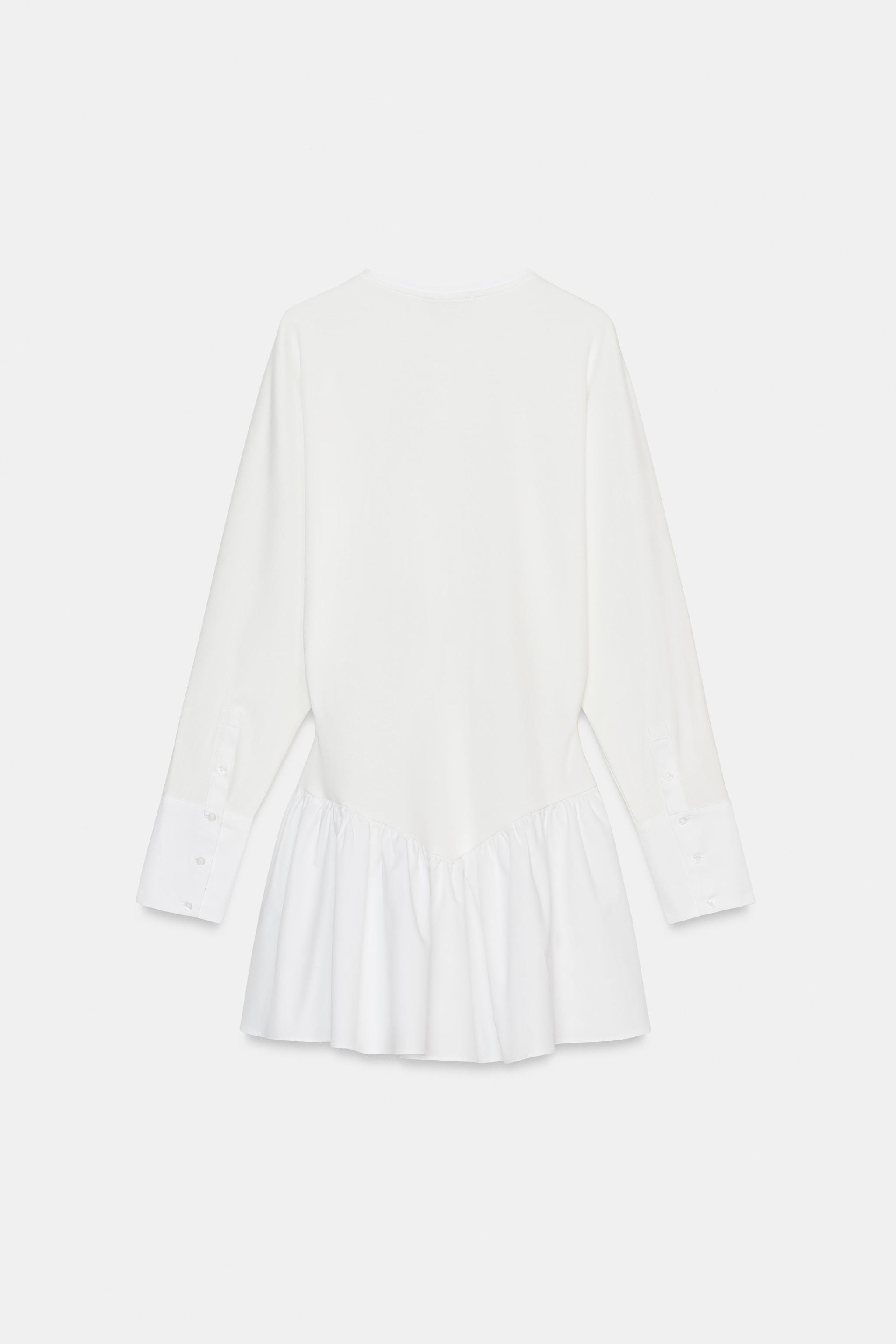 SHORT COMBINATION BATWING SLEEVE DRESS